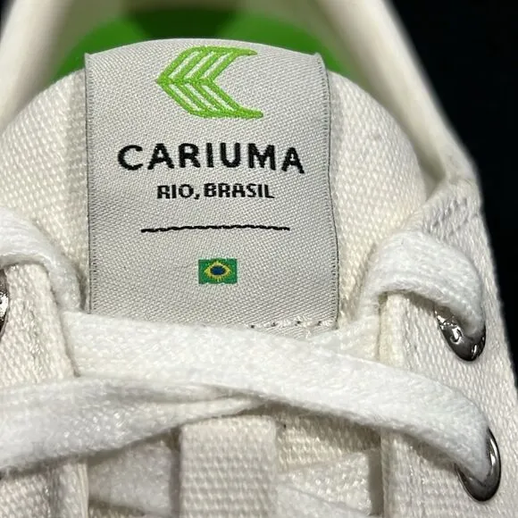 🔥🔥 CARIUMA OCA Low Top Off-White Canvas Sneakers Shoes Women Sz 8 - EUC