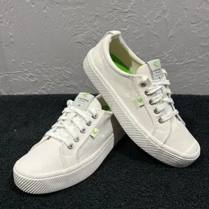 🔥🔥 CARIUMA OCA Low Top Off-White Canvas Sneakers Shoes Women Sz 8 - EUC
