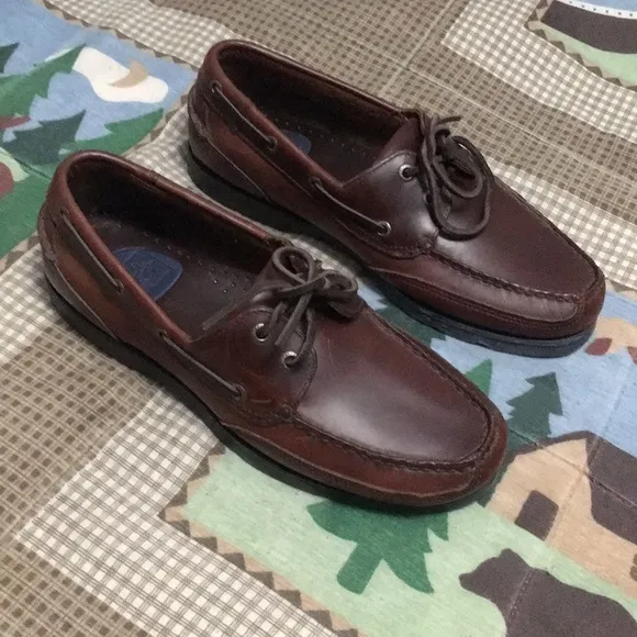 🆕 Dockers Brown Leather Loafer Shoes 8.5