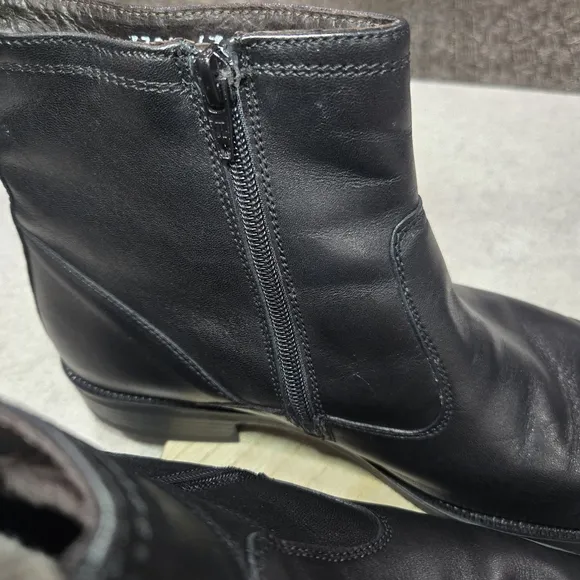 🐢 Romano Sicari Leather Boots. Size 43/10 Vero Cuolo Made in Italy.