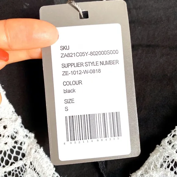 🖤 ZALANDO BLACK WHITE LACE FLOWY MIDI DRESS!