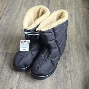 🐢  Zara Black Quilted Shearling Lined Snow Boots Size 41 eye 10 us.