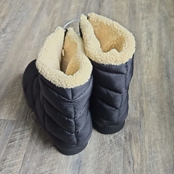 🐢  Zara Black Quilted Shearling Lined Snow Boots Size 41 eye 10 us.