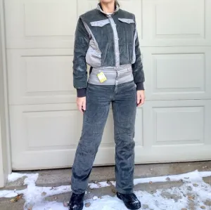 1980's ski set PUFFER JACKET   PANTS 80's S