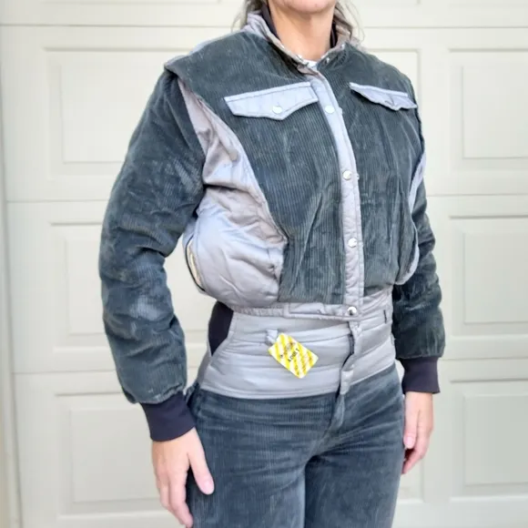 1980's ski set PUFFER JACKET   PANTS 80's S