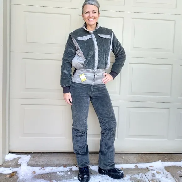 1980's ski set PUFFER JACKET   PANTS 80's S