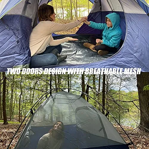 2 Person Camping Tent Ultralight Easy Set Up & Carry Family Backpacking Tent