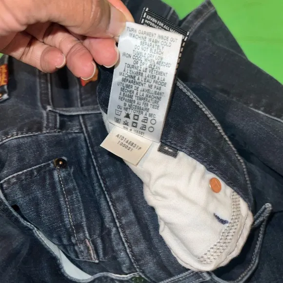 7 for All Mankind Lux Performance Adrien Men's Dark Denim Jeans size 36