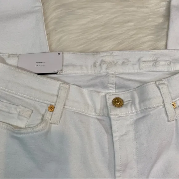 7 For All Mankind white jeans