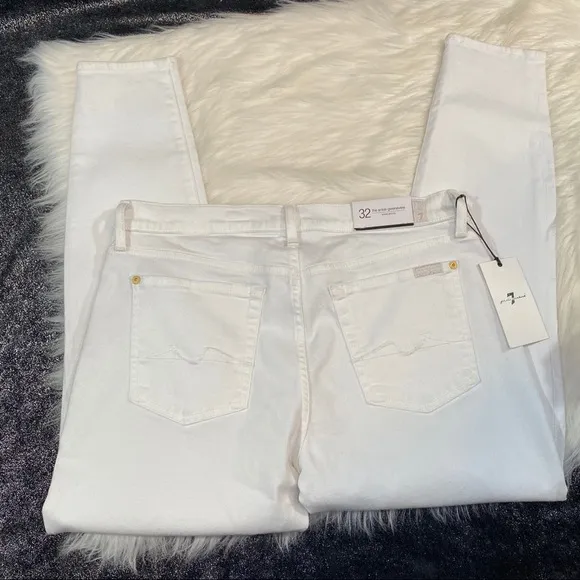 7 For All Mankind white jeans