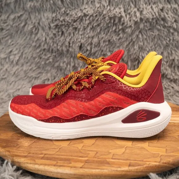 7Y Under Armour x Bruce Lee Curry Flow 11 'Fire' 3027577-600 Kids GS Red Yellow