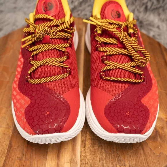 7Y Under Armour x Bruce Lee Curry Flow 11 'Fire' 3027577-600 Kids GS Red Yellow