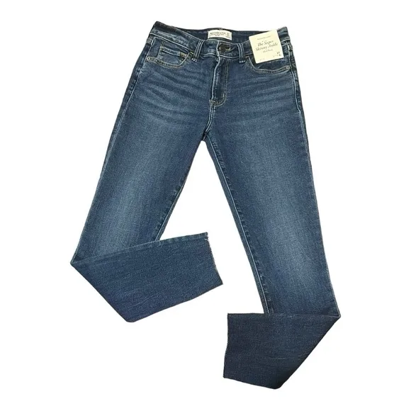 Abercrombie &amp; Fitch The Super Skinny Ankle Mid-Rise Jean