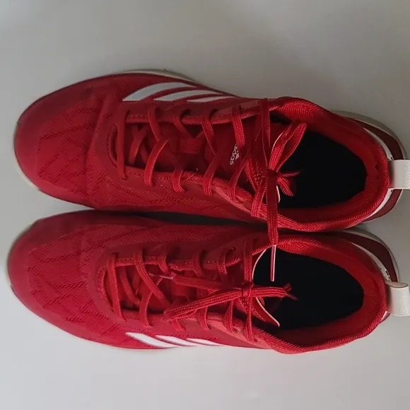 Addidas red turf sneakers athletic coach shoes  size 9