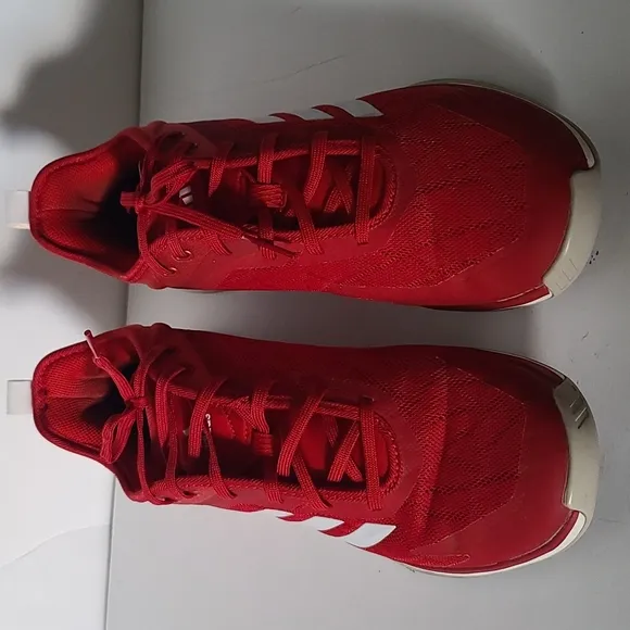 Addidas red turf sneakers athletic coach shoes  size 9