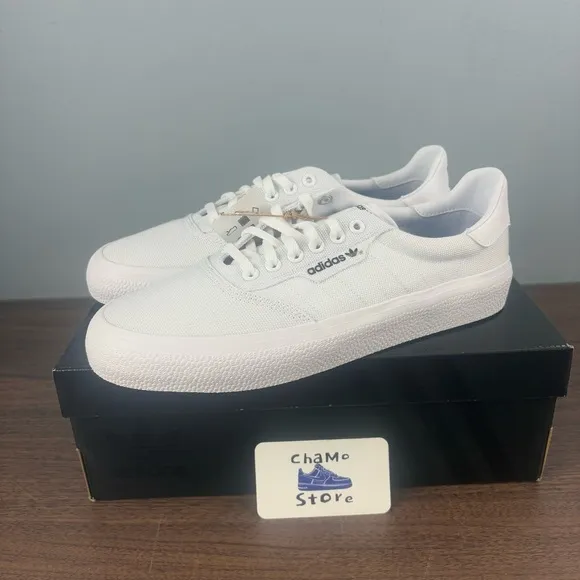 Adidas 3MC Shoes White Canvas Casual Sneakers Originals B22705 Men’s Sz