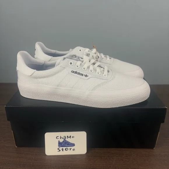 Adidas 3MC Shoes White Canvas Casual Sneakers Originals B22705 Men’s Sz