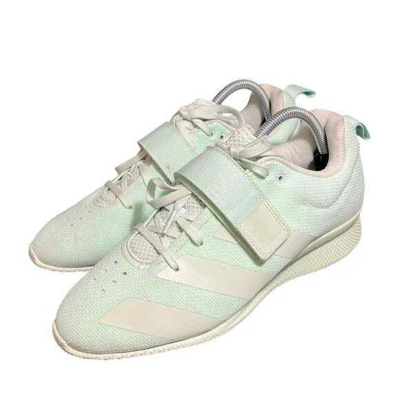 adidas ADIPOWER Weightlifting Training Shoes Dash Green EF2978 womens size 10.5