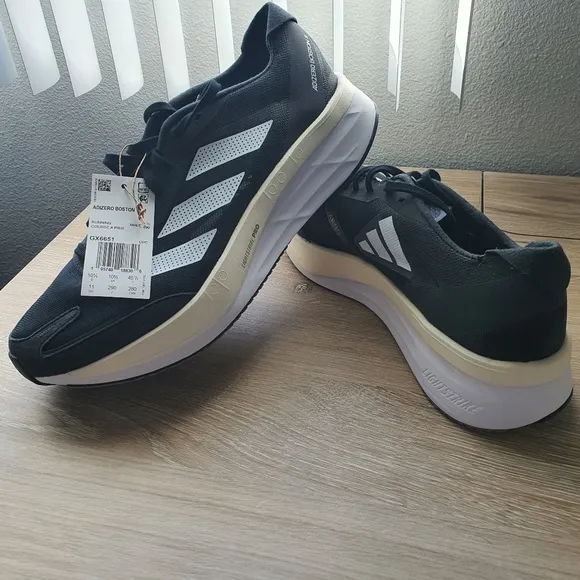 Adidas Adizero Boston 11 Running Shoes Black Lightstrike Mens Size 11