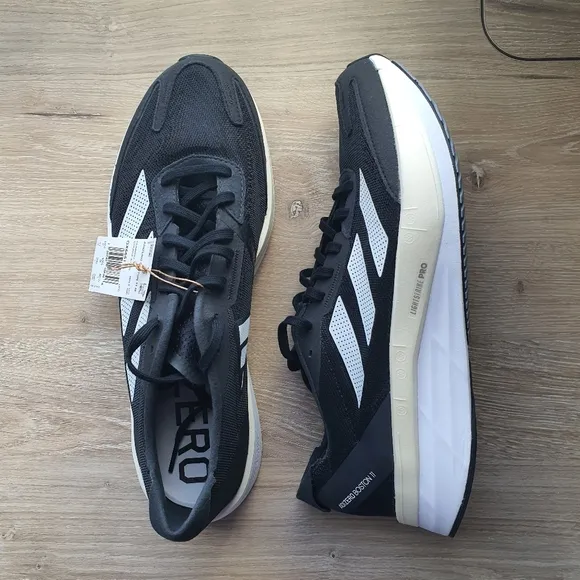 Adidas Adizero Boston 11 Running Shoes Black Lightstrike Mens Size 11