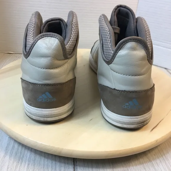Adidas Beige 3 Stripe Sneakers Athletic Shoes Men Size 13. G12296