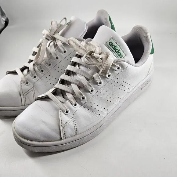 Adidas Cloudfoam Comfort Running Men’s Sneaker Shoes 28Y001 White Green 9.5
