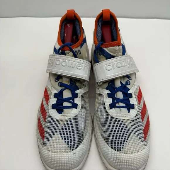 Adidas Crazy Power Mens 10.5 Weightlifting Shoes Sneakers Red/White/Blue BA9170