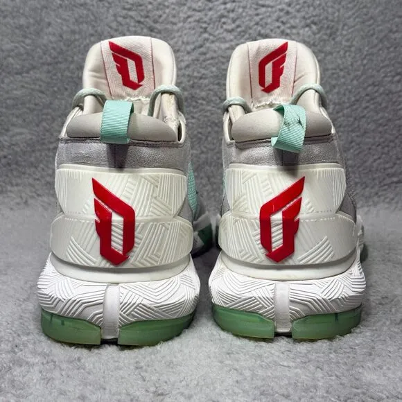 adidas D Lillard 2 PDX Carpet Mens Size 16 Basketball Shoes Gray Mint