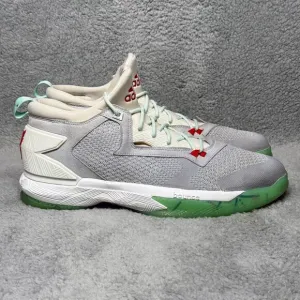 adidas D Lillard 2 PDX Carpet Mens Size 16 Basketball Shoes Gray Mint