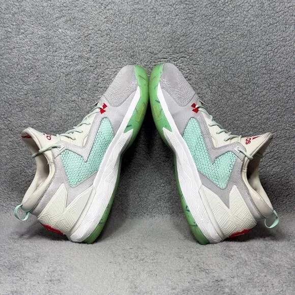 adidas D Lillard 2 PDX Carpet Mens Size 16 Basketball Shoes Gray Mint