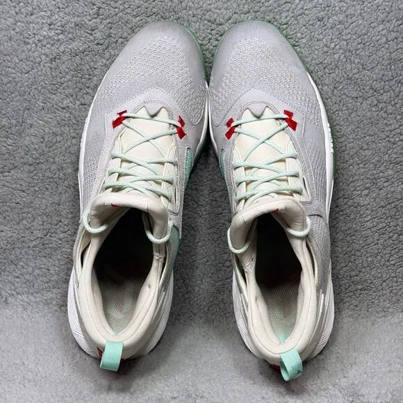 adidas D Lillard 2 PDX Carpet Mens Size 16 Basketball Shoes Gray Mint