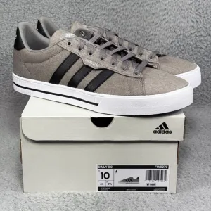 Adidas Daily 3.0 Mens Size 10 Sneakers Shoes Dove Gray Black White Canvas FW3270