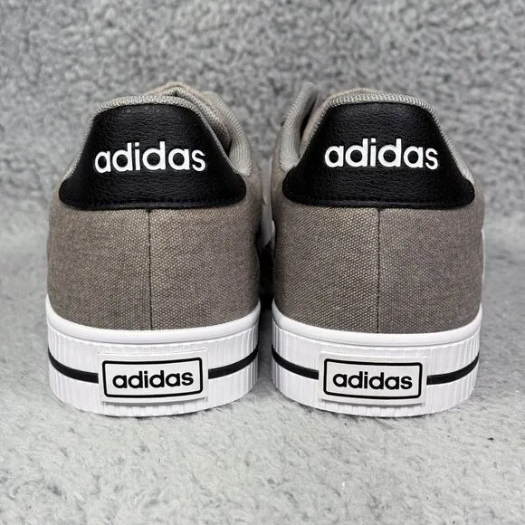 Adidas Daily 3.0 Mens Size 10 Sneakers Shoes Dove Gray Black White Canvas FW3270