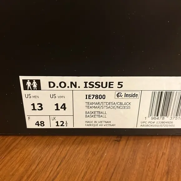 Adidas D.O.N. Issue 5 Basketball Shoes Sneakers Cavaliers IE7800 Mens Size 13