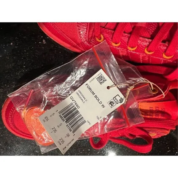 Adidas Forum Bold bright red GV7660 Sneaker Shoes Womens NWT Size 6.5