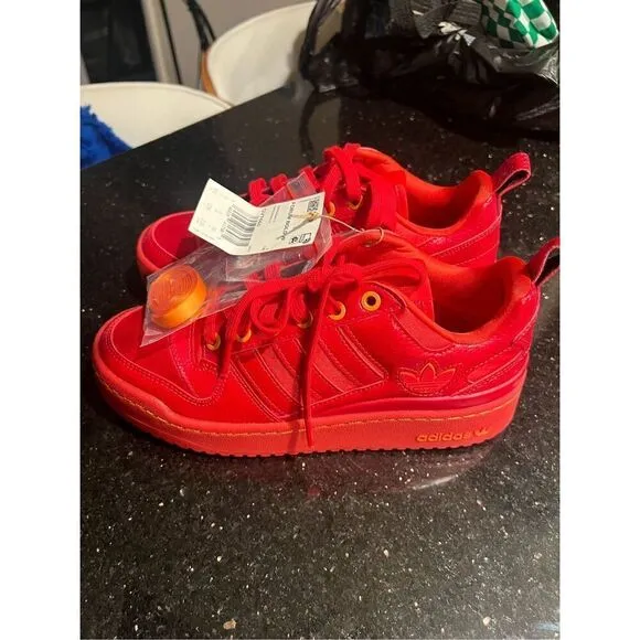Adidas Forum Bold bright red GV7660 Sneaker Shoes Womens NWT Size 6.5