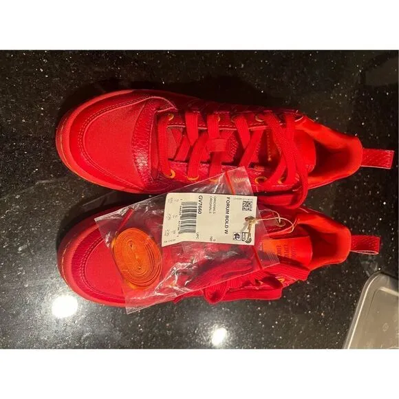 Adidas Forum Bold bright red GV7660 Sneaker Shoes Womens NWT Size 6.5