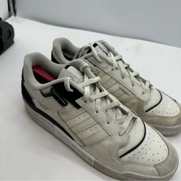 Adidas Forum Exhibit Low Mens 10.5 Off White Black Shoes Sneakers H01914