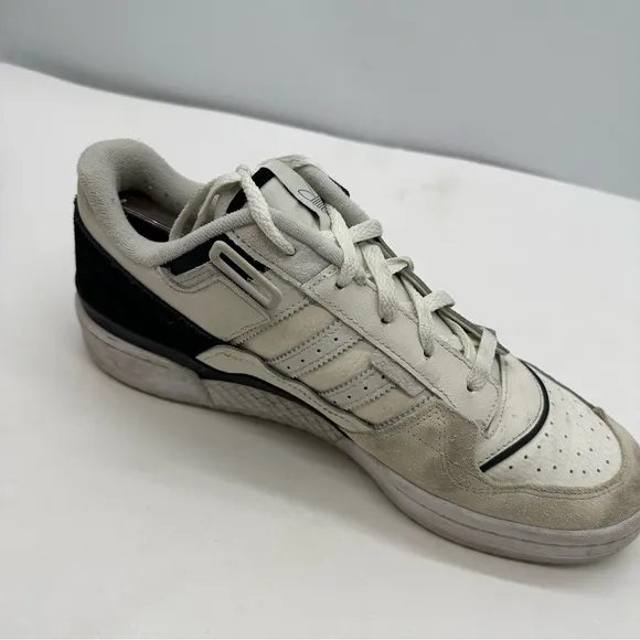 Adidas Forum Exhibit Low Mens 10.5 Off White Black Shoes Sneakers H01914