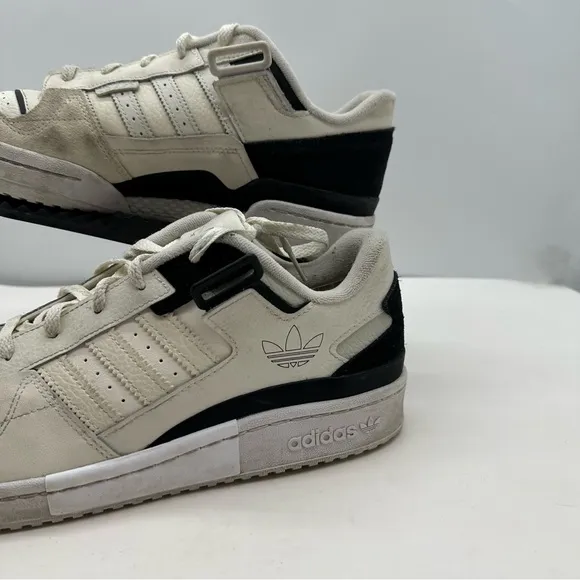 Adidas Forum Exhibit Low Mens 10.5 Off White Black Shoes Sneakers H01914