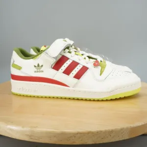 Adidas Forum Low 'The Grinch' Mens Size 11.5 Shoes White Green Red Dr. Seuss