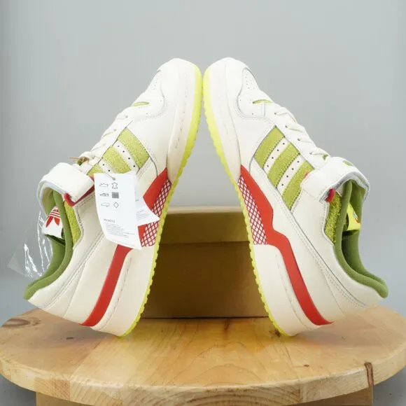 Adidas Forum Low 'The Grinch' Mens Size 11.5 Shoes White Green Red Dr. Seuss