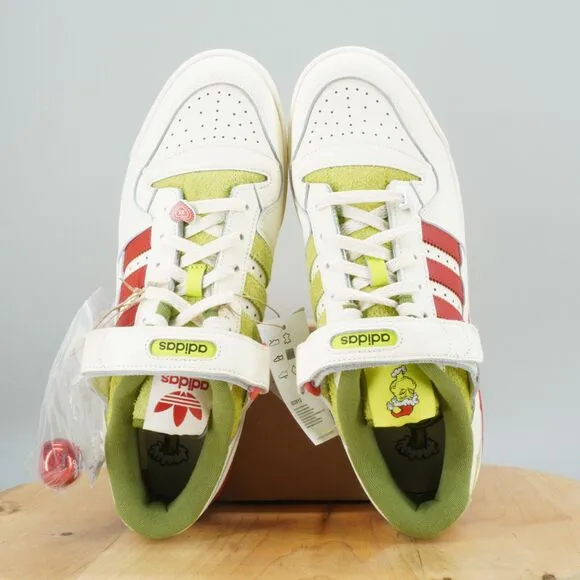 Adidas Forum Low 'The Grinch' Mens Size 11.5 Shoes White Green Red Dr. Seuss