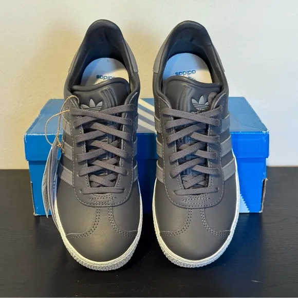 Adidas Gazelle J Gray Sneakers, Junior size 4 or Women’s size 6 brand new