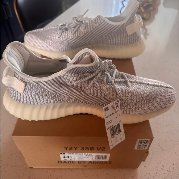 Adidas Gray Cream Boost Athletic Shoes