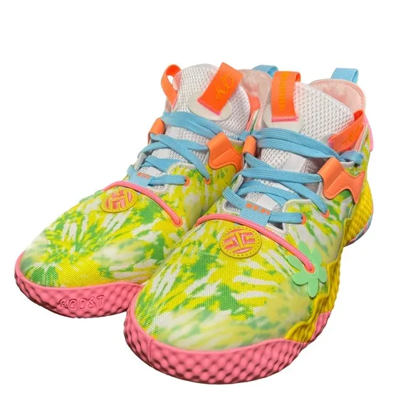 Adidas Harden Vol 6 Multicolor/Tie Dye Basketball Shoes HQ6096 Men's Size 9.5