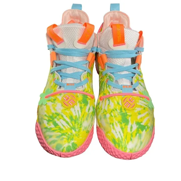 Adidas Harden Vol 6 Multicolor/Tie Dye Basketball Shoes HQ6096 Men's Size 9.5