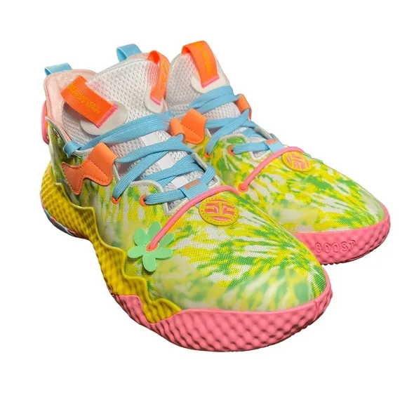 Adidas Harden Vol 6 Multicolor/Tie Dye Basketball Shoes HQ6096 Men's Size 9.5