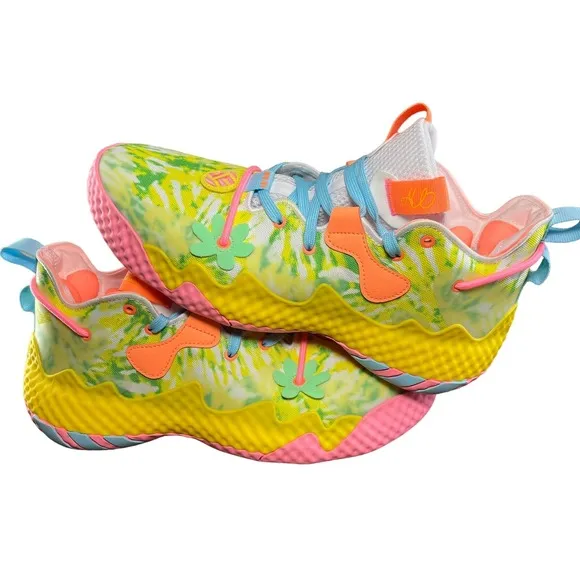 Adidas Harden Vol 6 Multicolor/Tie Dye Basketball Shoes HQ6096 Men's Size 9.5