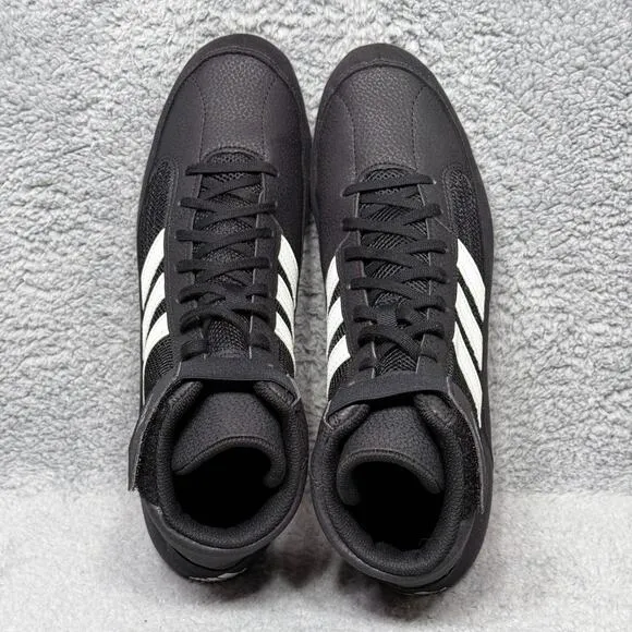 Adidas HVC 2 Mens Size 11.5 Wrestling Shoes Sneakers Black White AQ3325